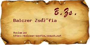 Balczer Zsófia névjegykártya
