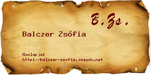 Balczer Zsófia névjegykártya