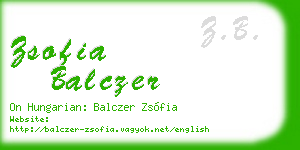 zsofia balczer business card