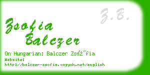 zsofia balczer business card